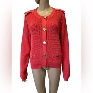 Liz & Co. Women's Button-Up Sweater Cardigan size XL